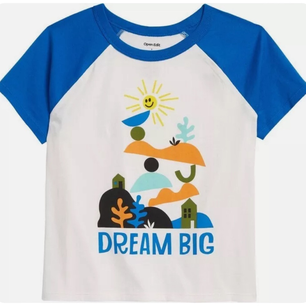 Open Edit Dream Big Organic Cotton Tee size 2T NWT